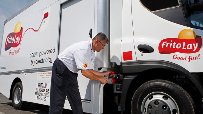 2010 Timeline - First all-electric delivery trucks launch