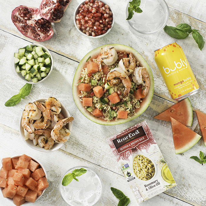 Karpuzlu Izgara Karidesli Kinoa Salatası